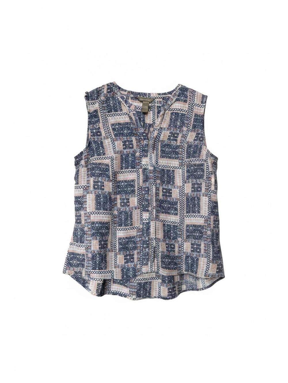 Bit & Bridle Sleeveless Patterned Blouse - Size L